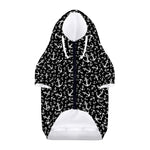Black And White Anchor Pattern Print Dog Zip Up Hoodie