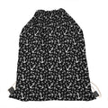 Black And White Anchor Pattern Print Drawstring Bag