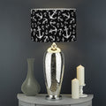 Black And White Anchor Pattern Print Drum Lamp Shade