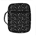 Black And White Anchor Pattern Print Front Pocket Bible Bag