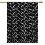 Black And White Anchor Pattern Print House Flag