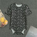 Black And White Anchor Pattern Print Men's Bodysuit
