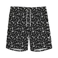 Black And White Anchor Pattern Print Men's Athletic Shorts
