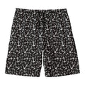 Black And White Anchor Pattern Print Men's Swim Trunks
