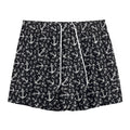 Black And White Anchor Pattern Print Mesh Shorts
