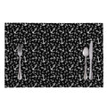 Black And White Anchor Pattern Print Placemat