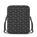 Black And White Anchor Pattern Print Rectangular Crossbody Bag