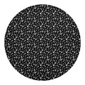 Black And White Anchor Pattern Print Round Blanket