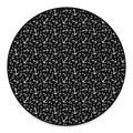 Black And White Anchor Pattern Print Round Floor Mat