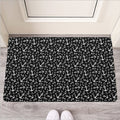 Black And White Anchor Pattern Print Rubber Doormat