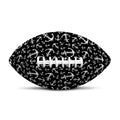 Black And White Anchor Pattern Print Rugby Ball