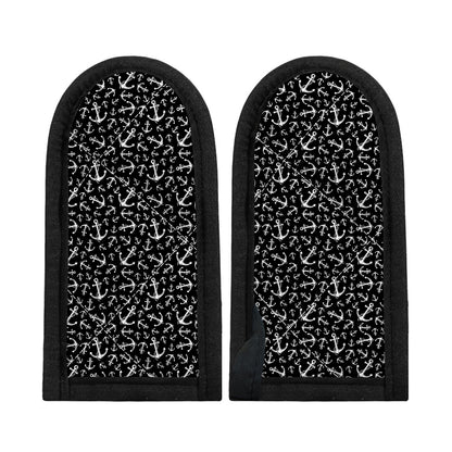 Black And White Anchor Pattern Print Skillet Handle Cover