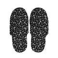 Black And White Anchor Pattern Print Slippers