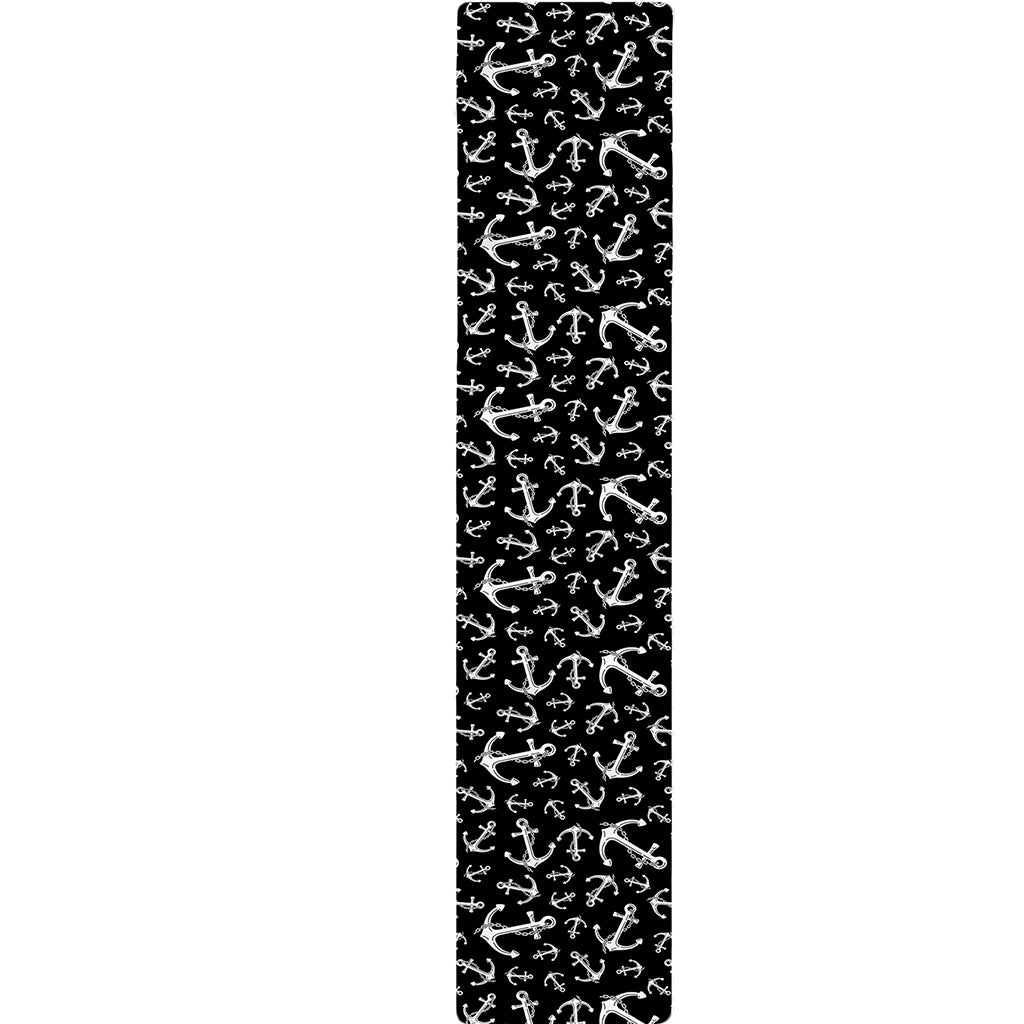 Black And White Anchor Pattern Print Table Runner