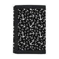Black And White Anchor Pattern Print Trifold Wallet