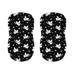 Black And White Angel Pattern Print Bar Stool Covers