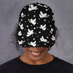 Black And White Angel Pattern Print Baseball Cap