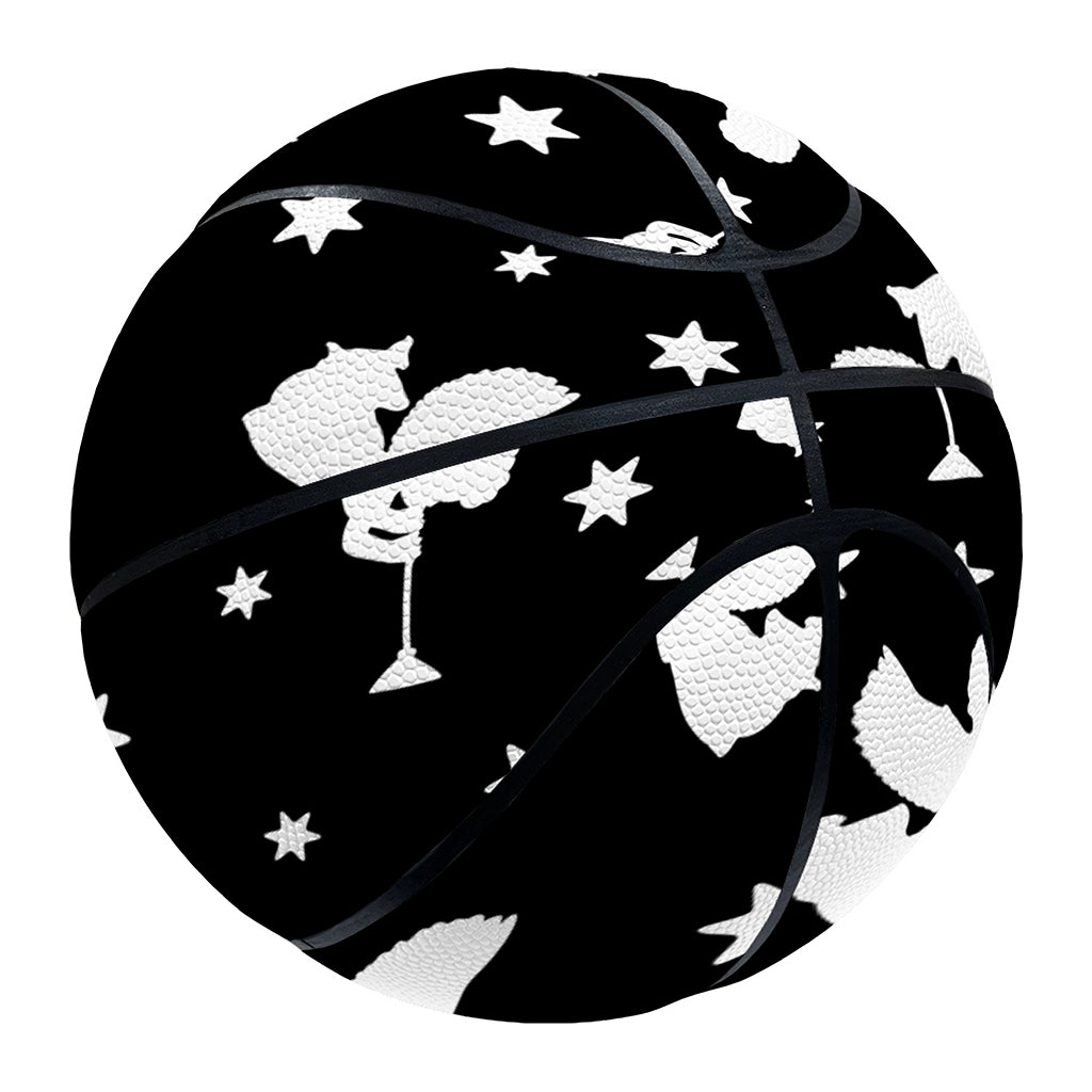 Black And White Angel Pattern Print Basketball
