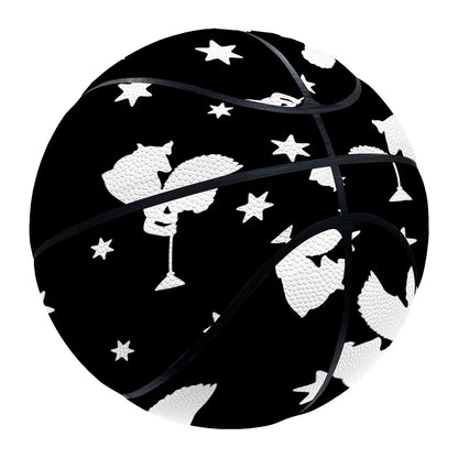 Black And White Angel Pattern Print Basketball