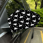 Black And White Angel Pattern Print Car Side Mirror Covers