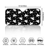 Black And White Angel Pattern Print Car Windshield Sun Shade