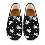 Black And White Angel Pattern Print Casual Shoes