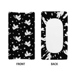 Black And White Angel Pattern Print Changing Pad Cover