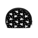 Black And White Angel Pattern Print Coin Purse