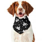 Black And White Angel Pattern Print Dog Bandana