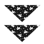 Black And White Angel Pattern Print Dog Bandana