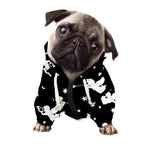 Black And White Angel Pattern Print Dog Zip Up Hoodie