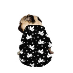 Black And White Angel Pattern Print Dog Zip Up Jacket