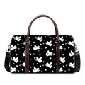 Black And White Angel Pattern Print Duffel Bag