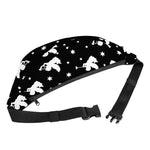 Black And White Angel Pattern Print Fanny Pack