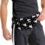 Black And White Angel Pattern Print Fanny Pack