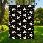 Black And White Angel Pattern Print Garden Flag