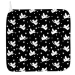 Black And White Angel Pattern Print Hand Towel