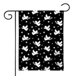 Black And White Angel Pattern Print House Flag