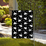 Black And White Angel Pattern Print House Flag