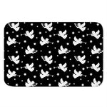 Black And White Angel Pattern Print Indoor Door Mat