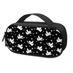 Black And White Angel Pattern Print Insulin Cooler Travel Case