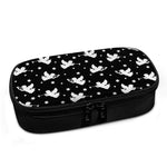 Black And White Angel Pattern Print Insulin Cooler Travel Case