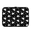 Black And White Angel Pattern Print Laptop Sleeve