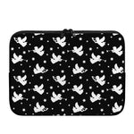 Black And White Angel Pattern Print Laptop Sleeve
