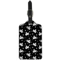 Black And White Angel Pattern Print Luggage Tag