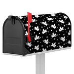 Black And White Angel Pattern Print Mailbox Cover