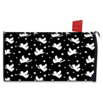 Black And White Angel Pattern Print Mailbox Cover
