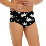 Black And White Angel Pattern Print Men's Briefs