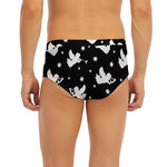 Black And White Angel Pattern Print Men's Briefs