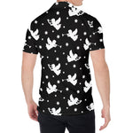 Black And White Angel Pattern Print Men's Shirt